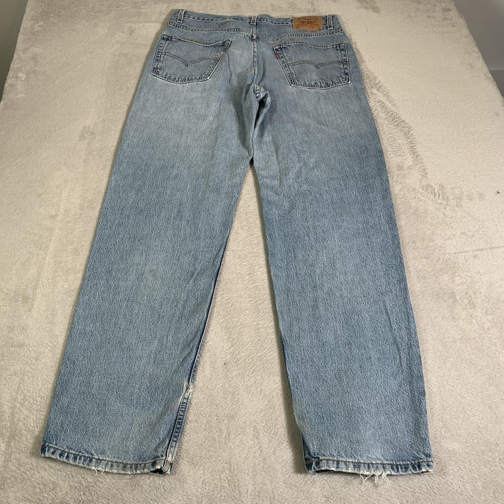 Vintage Levis 550 Jeans Mens 38x34 Blue Light Wash Relaxed Tapered Cotton Baggy